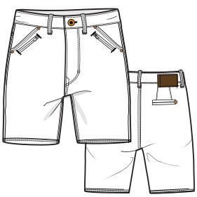 Fashion sewing patterns for MEN Shorts Bermudas Jean 2896